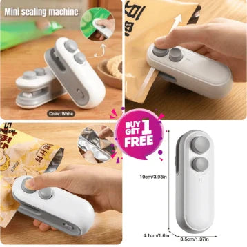 (BUY 1 GET 1 FREE) 2-in-1 Rechargeable Mini Bag Sealer & Cutter | Portable Magnetic Heat Sealer for Food Storage & Snack Freshness | USB-C Fast Charging