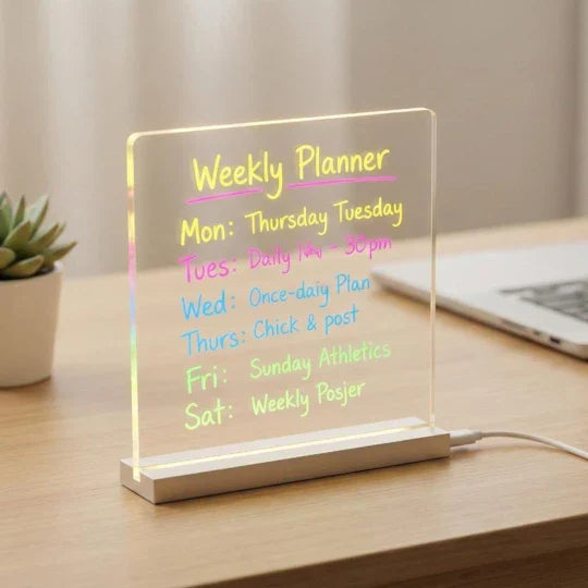 DIY Acrylic LED Glow Board (6x6inch) with 7 Magic Pens